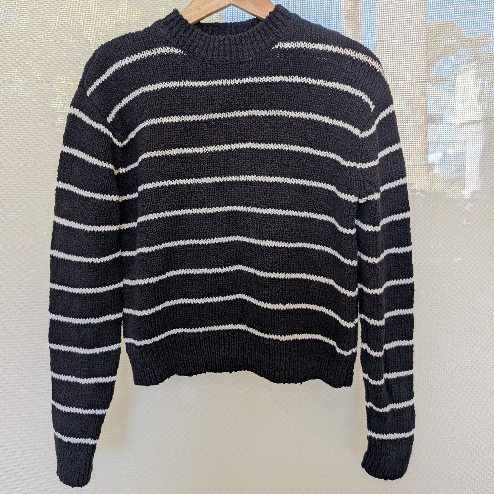 Vince black and white striped sweater - size small